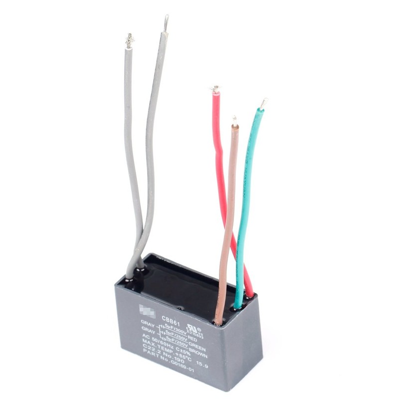 5 Wire Ceiling Fan Capacitor CBB61 5+5+5uf 250V-300V AC 50/60