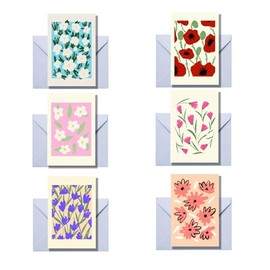 Palumma Greeting Cards Abstract Flowers Sympathy Cards with Envelope (flower)