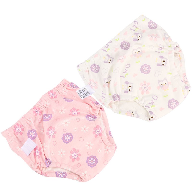 2pcs Baby Pee Potty Training Pants Infant Cotton Training Underwears