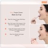 MasterMedi Tongue Scraper with Multicolor Cases (2 Pack), 100% Stainless