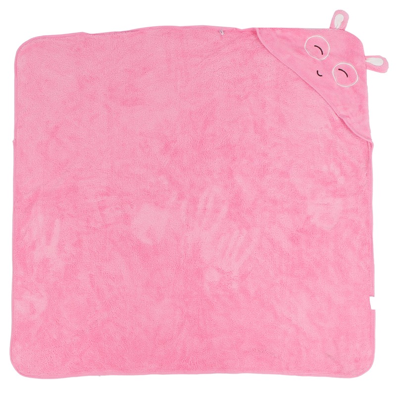 Kids Bath Towels Hooded Cartoon Bathrobe Thicken Coral Fleece Soft