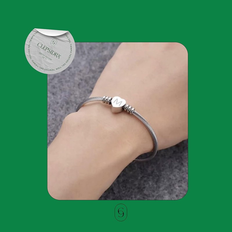 Clepsidra® Pulseras de mujer personalizadas con inicial. Accesorios y regalos