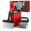 15-Piece Griddle Cleaning Kit, 10 Scouring Pads, 2 Grill Stone
