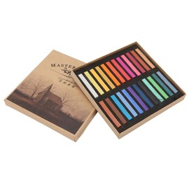 24/12/36/48 Colores surtidos Pastel Set Square Pasteles Crayones Cabello desechable Varilla de tintura Pintura Tiza(24 colores)