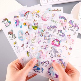 Scrapbook Stickers, PVC Unicorn Scrapbooking Stickers, DIY Photo Album Children, Unicorn Sticker Girls, 300+ Stickers, Unicorn Gifts for Girls, Advent Calendar, Filling, Christmas Gifts for Children