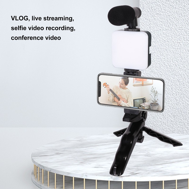 Video Conference Lighting Kit Desktop Selfie Light with Tripod Stand