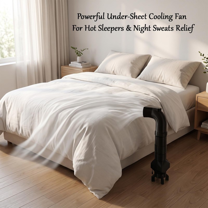 Bed Cooling Fan Under Sheets,Adjustable Bed Cooling System for Hot