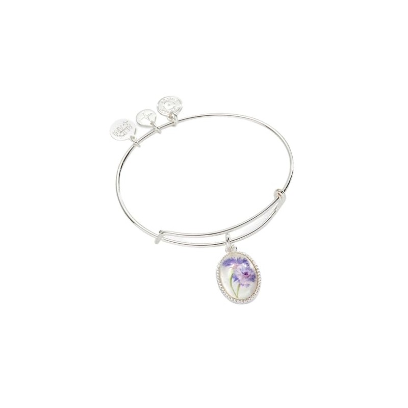Alex and Ani Printed Flower 'Daughter' Charm Bangle