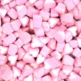 Pink & White Mini Heart Mallows 300g Sweet Jar