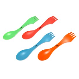 Cooks Drawer Multi Color Spork 4 Pack Camping Flatware