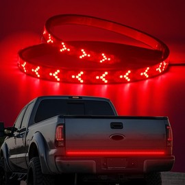HQWCPY Tailgate Light LED Brake Light Strip for Truck， Sequential Turn Signal Light Waterproof Strobe Brake Lights, Running Tail Light for Pickup Truck Construction Vehicles Trailer (70 Inch)