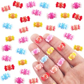 HOMICO 100 Pieces Tiny Candy for Dollhouse Miniatures Resin Food for Crafts Mini Candy for Dollhouse Mini Kitchen Micro Landscaping Decoration