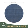 sourcing map 8 Pcs Placemats, 13.7 Inch PVC Placemats Round