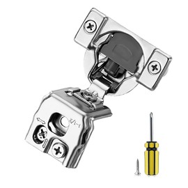 Ravinte 10 Pack 5 Pair 1-1/2 inch Overlay Soft Close Hidden Door Hinge for Kitchen Cabinet Stainless Steel Adjustable Satin Nickel Hardware