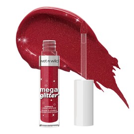 wet n wild Mega Glitter Shimmer - Lápiz labial líquido mate a purpurina, fórmula de larga duración, ligero y cómodo de llevar, infusión de vitamina E 