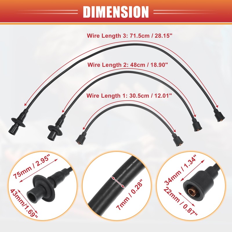 X AUTOHAUX Car Spark Plug Coil Wires Ignition Coil Harness