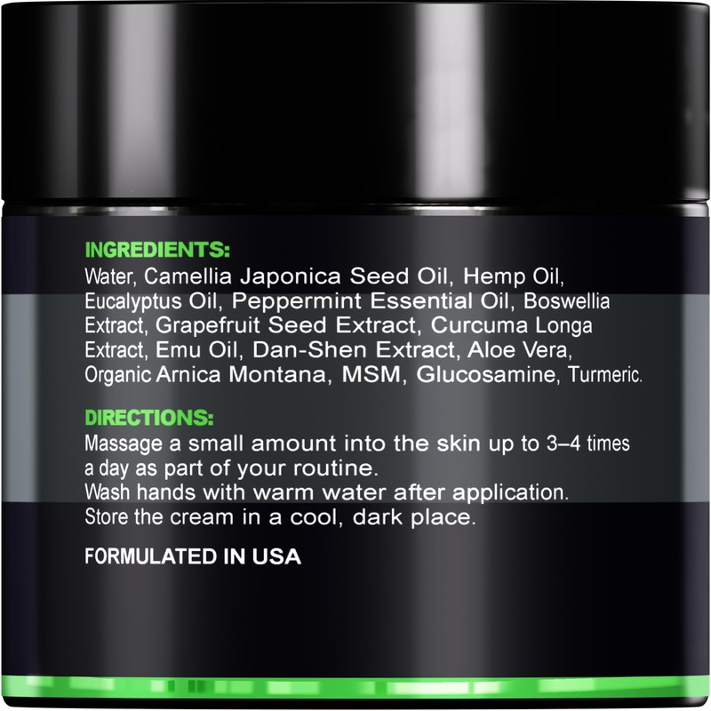 Hemp Cream - Maximum Strength Lotion with Arnica, Hemp Oil