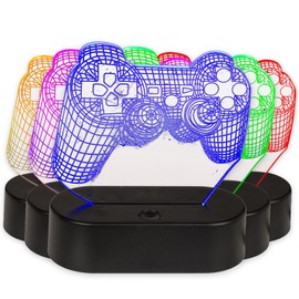 MIK funshopping 3D Light Night Light 3D Effect Lamp with Colour Changing 20 cm High (Game Controller)