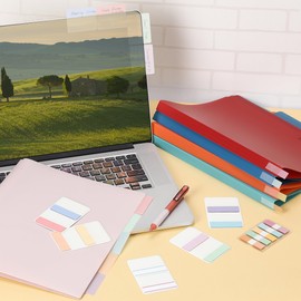 Mr. Pen- Sticky Index Tabs, 500 Pcs, 21 Sets, Colorful Sticky Tabs for Notebooks, Page Markers, Page Tabs for Binders, Page Tabs Sticky Tabs for Books, Notebook Tabs, Book Sticky Tabs for Notebooks