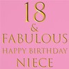 Hunts England - Niece 18th Birthday Card - 18 &