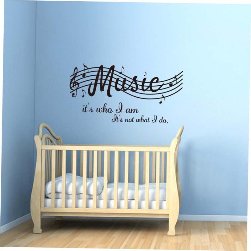 COHEALI Musical Note Wall Sticker Removable Decal for Bedroom Living