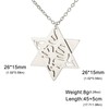 EUEAVAN Jewish Prayer Shema Yisrael Necklace for Women Two-Tone Star