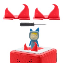Toniebox Replacement Ears, Replacement Parts for Tonies Volume Button, Outer Ears Only (Design by Devil), 2 Pieces (Red)