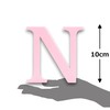 10cm Alphabet Letter Pink Clarity Canvas Initial Object (N)