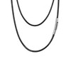 Prosteel Black Braided Faux Leather Necklace / Bracelet, 2 mm