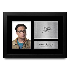 HWC Trading FR A4 Johnny Galecki Big Bang Theory Leonard Hofstadter Gifts Printed Signed Autograph Picture for TV Show Fans - A4 Framed