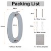 Brushed Modern House Number -6 Inch 152mm Height, Made of