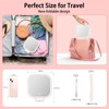 DESCHEN Rechargeable Travel Makeup Vanity Mirror with Lights and Magnification,