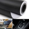 Upgrade 4D Black Carbon Fiber Vinyl Wrap for Cars 12"