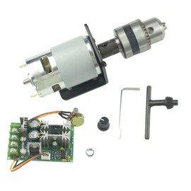 CONQUERALL 775 Motor DC 12V 6000RPM / 24V 12000RPM High Performance Torque Motor with Drill Chuck Holder and 20A Speed Controller