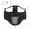 OneTigris 6" Foldable Half Face Airsoft Mesh Mask with Ear