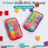 Sanwuta 6 Pcs Clear Hard Zipper Case Plastic Zipper Pouches
