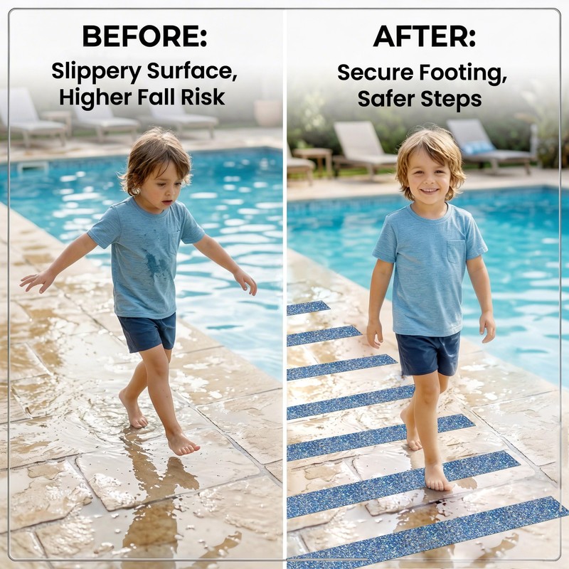 LifeGrip Rubber Anti Slip Tape, 4" x15' Waterproof Grip Tape