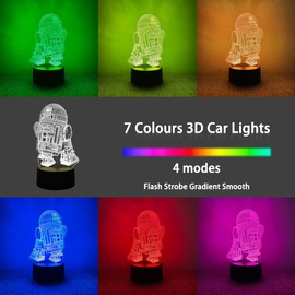 Deluisho 3D Night Light, 3D Lamp, 3D Illusion Night Light for Kids, Great Gift for Children and Science Fiction Enthusiasts, Essential for Home Decoration, 5V USB Power Supply