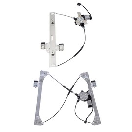Brock Aftermarket Replacement Front and Rear Driver Left Power Window Regulators Set with Motor Compatible with 2003-2009 Hummer H2