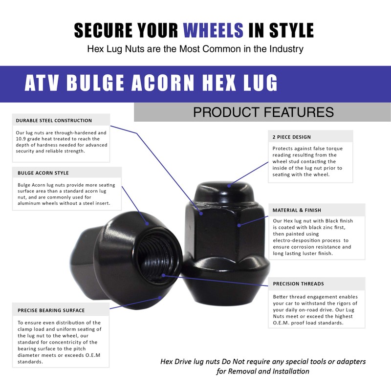 Juego de 16 Piezas de Accesorios de Rueda ATV UTV