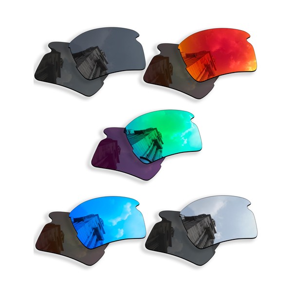 Betterun 5 Pairs Polarized Replacement Lenses for Oakley Flak 2.0