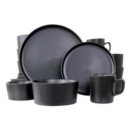 Elama Vajilla Contemporanea Elama Luxmatte 20 Piezas Color Negro