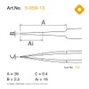 Bernstein 5-059-13 SMD Forceps 120 mm Flat Round Points 2