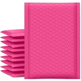 UCGOU Bubble Mailers 6x10 Inch Hot Pink 50 Pack Poly Padded Envelopes Small Business Mailing Packages Opaque Self Seal Adhesive Waterproof Boutique Shipping Bags for Jewelry Makeup Supplies #0