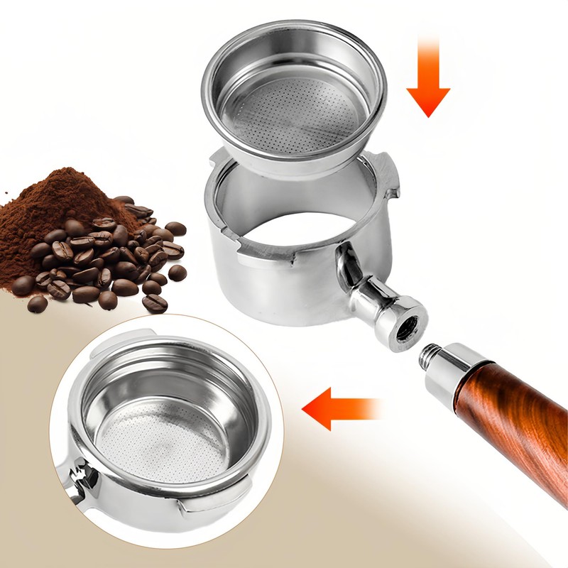 Joyzan Non Pressurized Filter Basket, 51mm Stainless Steel Coffee Powder