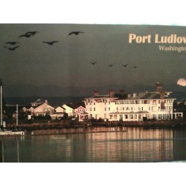 THE PACIFIC NORTHWEST BEAUTIFUL POST CARD MOONLIGHT OVER PORT LUDLOW  RESORT  PORT LUDLOW WASHINGTON