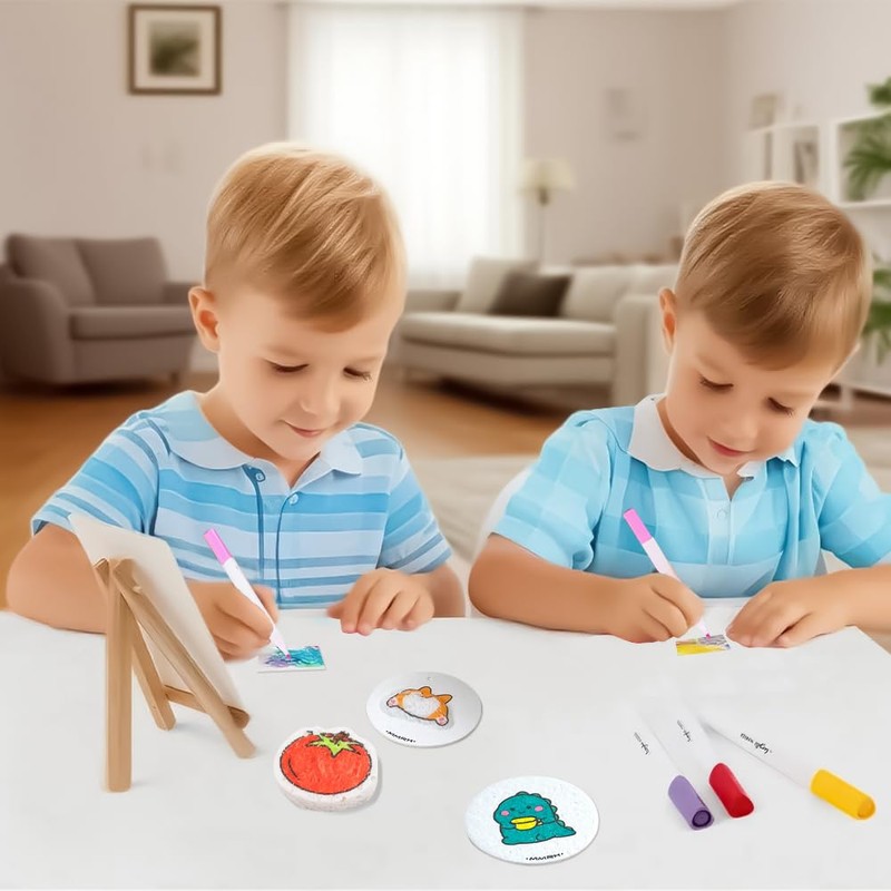 Casbomy Magic Puffy Paint, Creative 3D Drawing Magic Canvas Sponge,