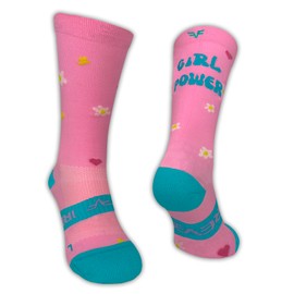 IRREVERENT Running Socks - Compressive, Blister Prevention, Moisture Wicking, Padded - CrossFit, Gym, Girl Power, 43 - 46