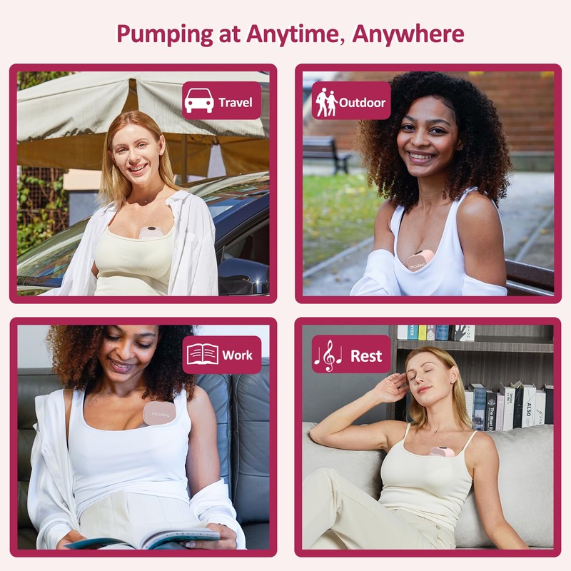 M5 Electric Breast Pump,4 Mode & 12 Levels,LED Display, Wearable