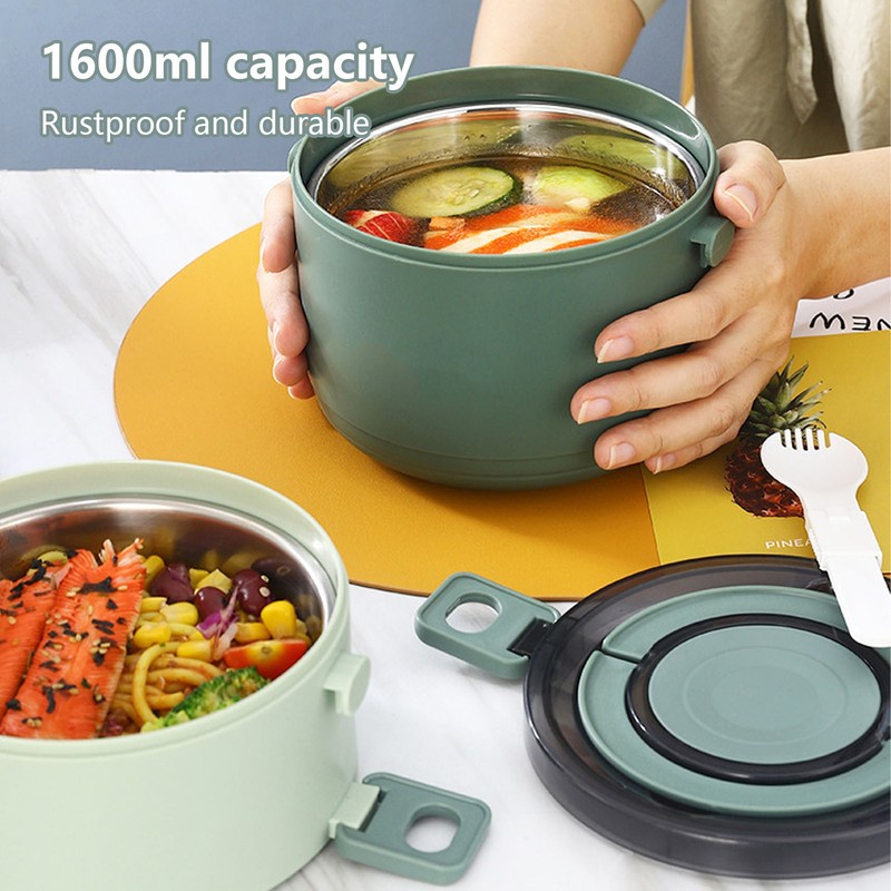 Stackable Lunch Box 1600ml Dual Layers Stainless Steel BPA Free